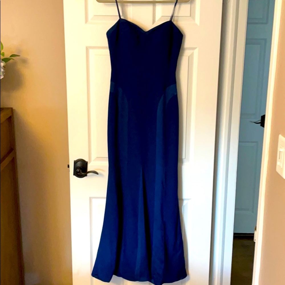 Floor Length Navy Dress